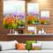 Designart - Abstract Cosmos of Colorful Flowers - Large Flower Canvas Wall Art